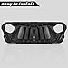 Front Grill Black Grille Grid For Jeep Wrangler JL JLU 2018, 2019, 2020, 2021, 2022 2023 2024 & Jeep Gladiator JT （C style）