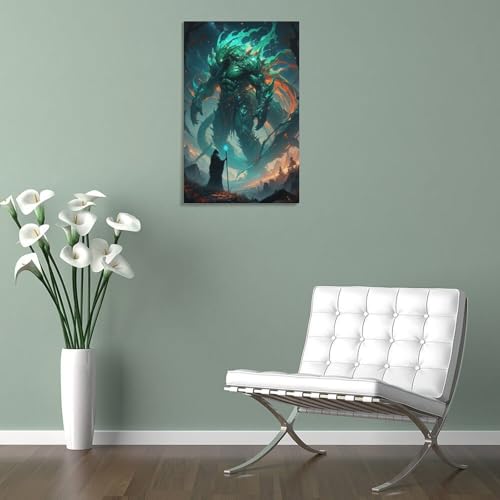 Poster Titan Céleste impression sur toile art mural 30x45