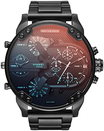 Diesel Mr. Daddy 2.0 Men's Dial Stainless Steel Band Watch - Analog Display, Japanese Quartz Movement
