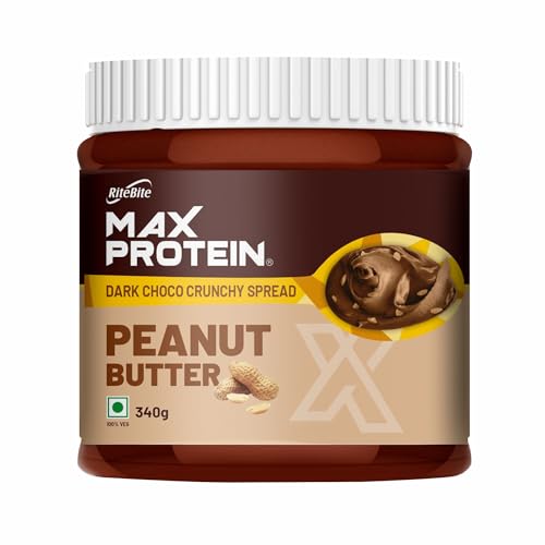 RiteBite Max Protein Peanut Butter Spread, Dark Choco Crunchy, 340g (B0D927YS96) Amazon Price History, Amazon Price Tracker