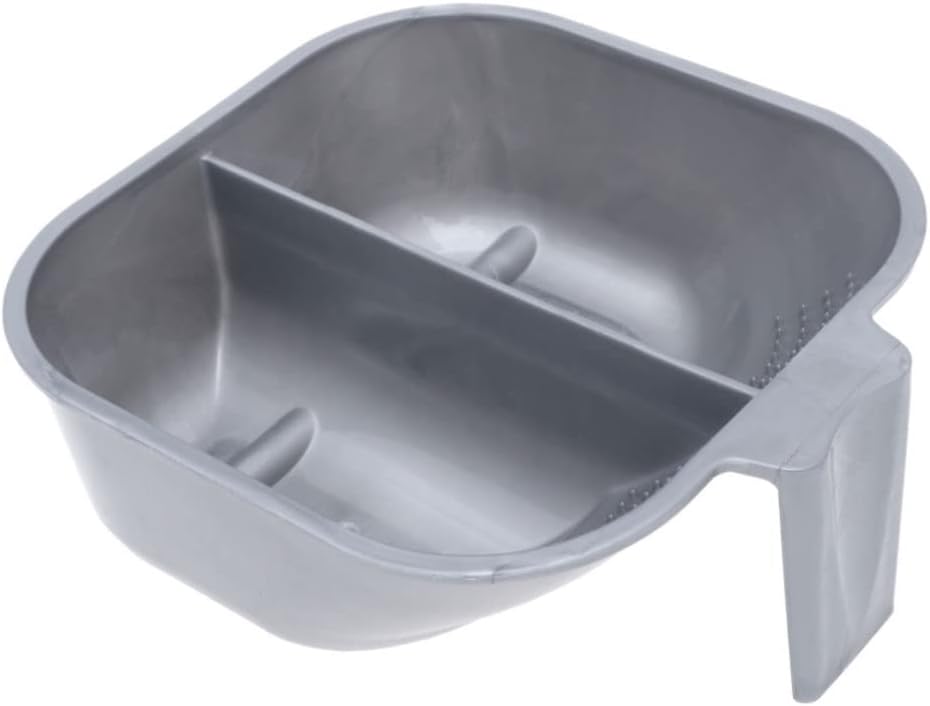 Tools for Hair Dyeing Grey Double Mixing Bowl for Salon Use Easy to Clean with Scale Comfortable Grip for DIY Color Application