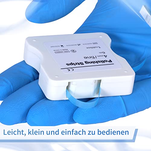 Annhua Zahnpolierstreifen, Dental Polierstreifen with 4 mm x 6 m, Fein (Blau,1 Stück)