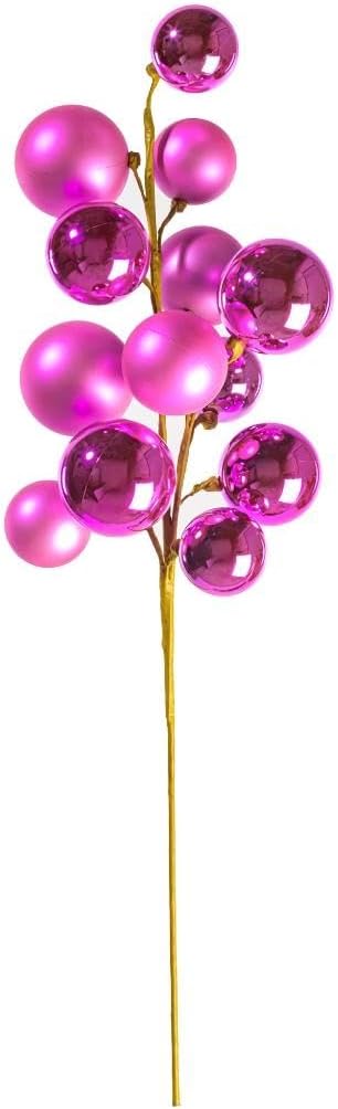 Vickerman 803837-30" Hot Pink Matte/Shiny Ball Christmas Tree Ornament Spray (N254359)