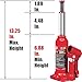 BIG RED T90203C Torin Welded Car Bottle Jack with Vertical and Horizontal Usage: Capacity 2 Ton (4,000 LBs), Red