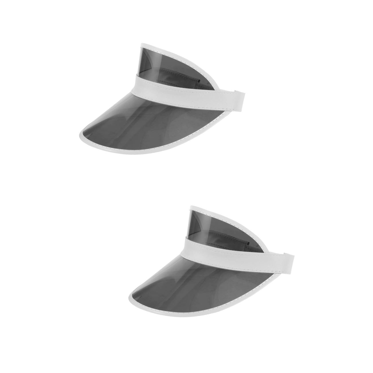 POPETPOP 2 Piezas Sombrero de Protección Solar de Plástico Transparente con Visera Ancha para Mujer para Playa y Actividades al Aire