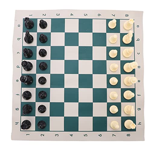 NDNCZDHC Portable Chess Set PVC Folding Roll up Chess Game Sets Travel Board Games for Child and Adults Travel Chess for Indoor/Outdoor Play Relaxation