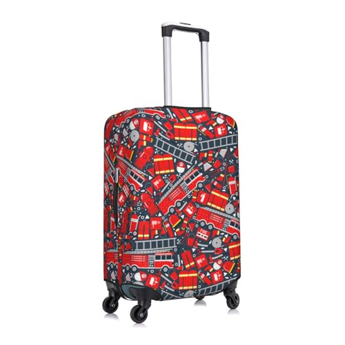 Fire Sign Print Luggage Cover Washable Elasticated Suitcase Covers TSA Approved Stylish Dust and Scratch Resistant Case Protector for Kids and Adults3