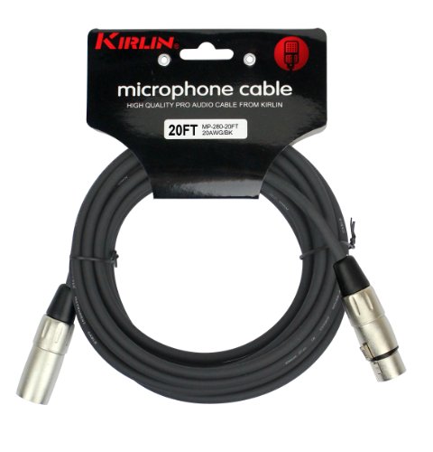 Câble de micro Kirlin noir de 6m pour studio et scène - 2