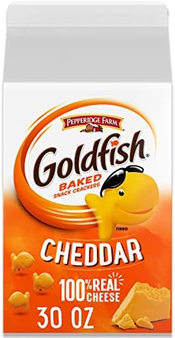 Goldfish Cheddar Crackers, Snack Crackers, 30 oz carton