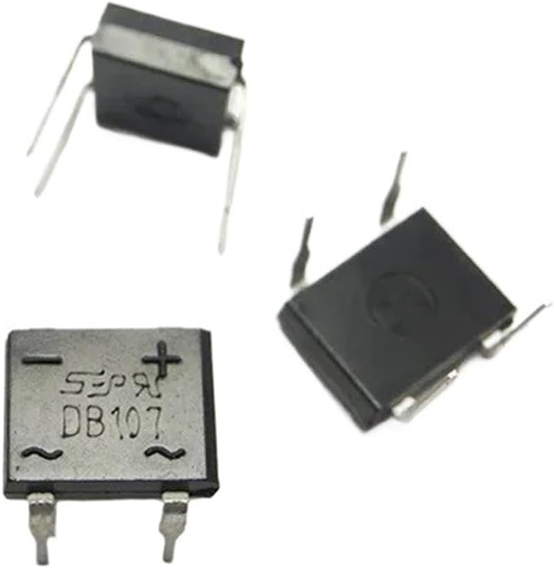 10/20PCS DB207 DB107 Bridge Rectifier DIP4 1000V 2A 1A Power Diode Rectifiers Electronic Components IC Kit(10pcs DB107)