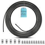 XEIYEI 5m Bremsleitung 4,75 mm Bremsleitung Set mit 10 Schrauben und 5 Verbinder, 3/16 Zoll Bremsleitungssatz für Bördelgerät Stahl-Bremsrohr für Auto PKW Motorrad