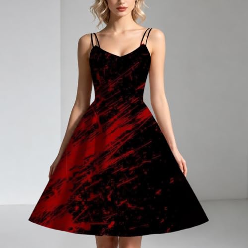 Gothic Witch Costume Women Halloween Costumes Bloody Witch Vampire Renaissance Medieval Suspender Dress - image 3