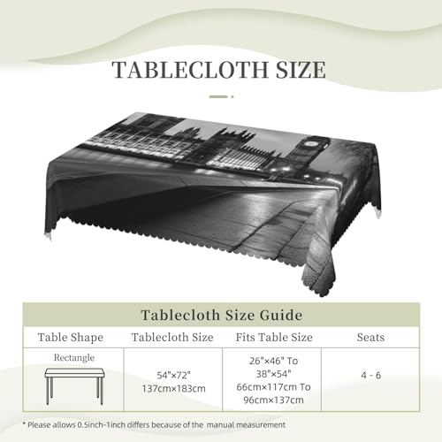 Nappe rectangulaire résistante aux taches et imperméable de décoration intérieure - 6