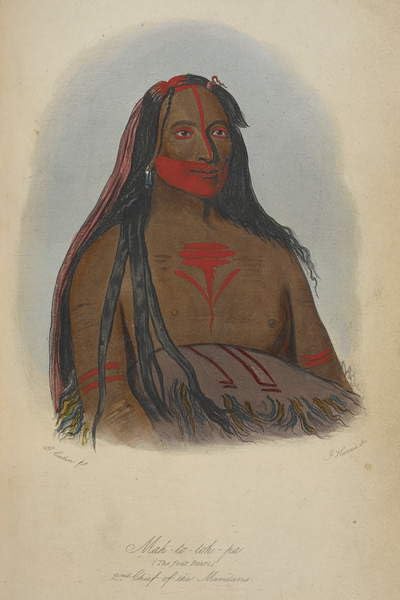 Chef des Mandans George Catlin Toile Modern Peinture Salon 60x90cm