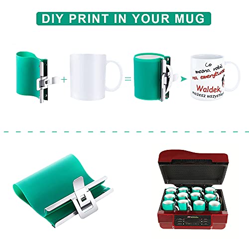 Wer 3D Mug Transfer Sublimation Silicone Mug Wrap Mug Mold 11Oz Cup Clamp Fixture For Printing Mugs #TOP1