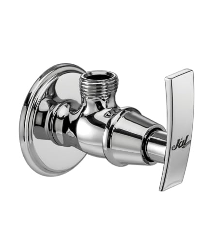 JAL Torsa Angle Stop Cock Without Flange 15mm Faucet | Stainless Steel | for Bathroom & Kitchen | Anti Rust | Chrome 3848