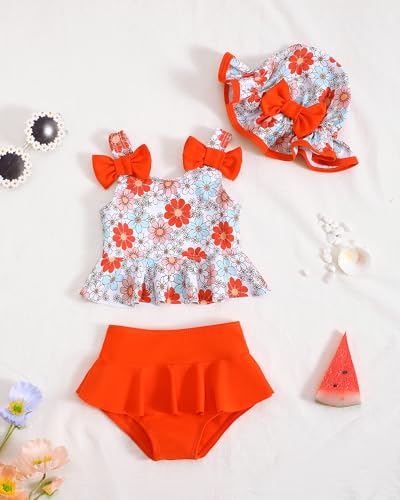 image for Mioglrie Toddler Swimsuit Girl 2t 3t Swimsuit Girls Toddler Bathing Su