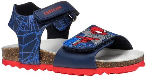 Geox B Sandal CHALKI BOY, Navy/Red, 10 UK Child