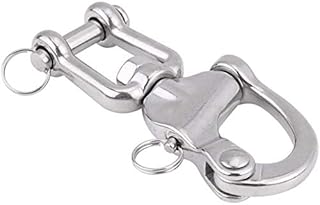 OLRWSLG Swivel Shackle Stainless Steel Snap Shackles Heavy Duty Swivel Eye Snap Shackle Marine Swivel Shackle Rustproof Snap Swivel Shackle for Sailboat Spinnaker Halyard (70mm)