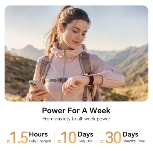 Image of Woneligo Smart Watch for Women Android & iPhone [40mm 3 Bands, Rose Purple]