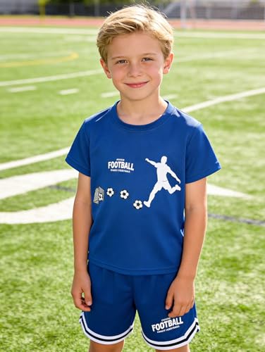Image of Boys' Shorts Set 6 Pieces Short Sleeve Tee T-Shirt and Shorts Set Boys Outfits Clothing Set 4-12Y