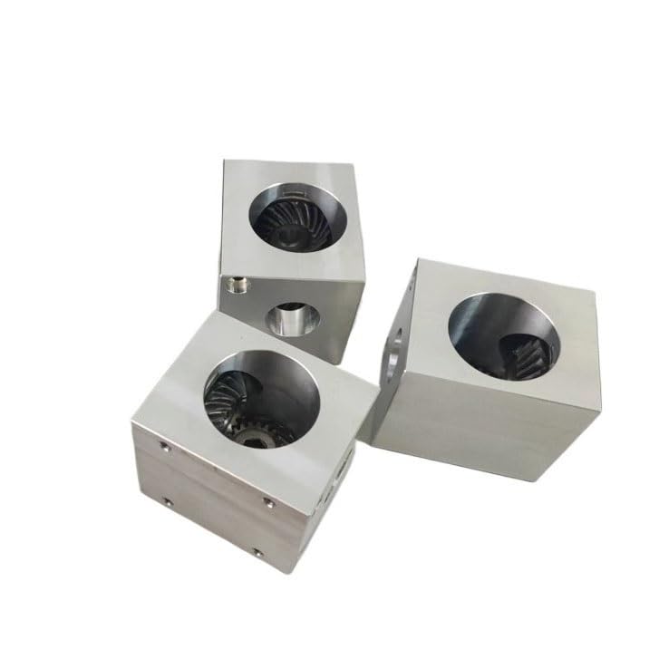 Mechanical Steering 1pc 1:1 Ratio Reducer Gearbox 1.5 Module 20 Teeth Spiral Bevel Gear 90 Degree Steering Gearbox 8mm Keyway Hexagonal Hole Direction Transmission