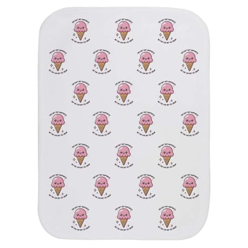 Azeeda 'Happy Ice Cream' Baby Burp/Wash Cloth (BC00028998)