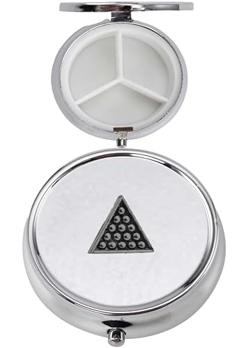 Triangle de billard S5 en étain fin et boîte à pilules miroir 3 sections haute finition
