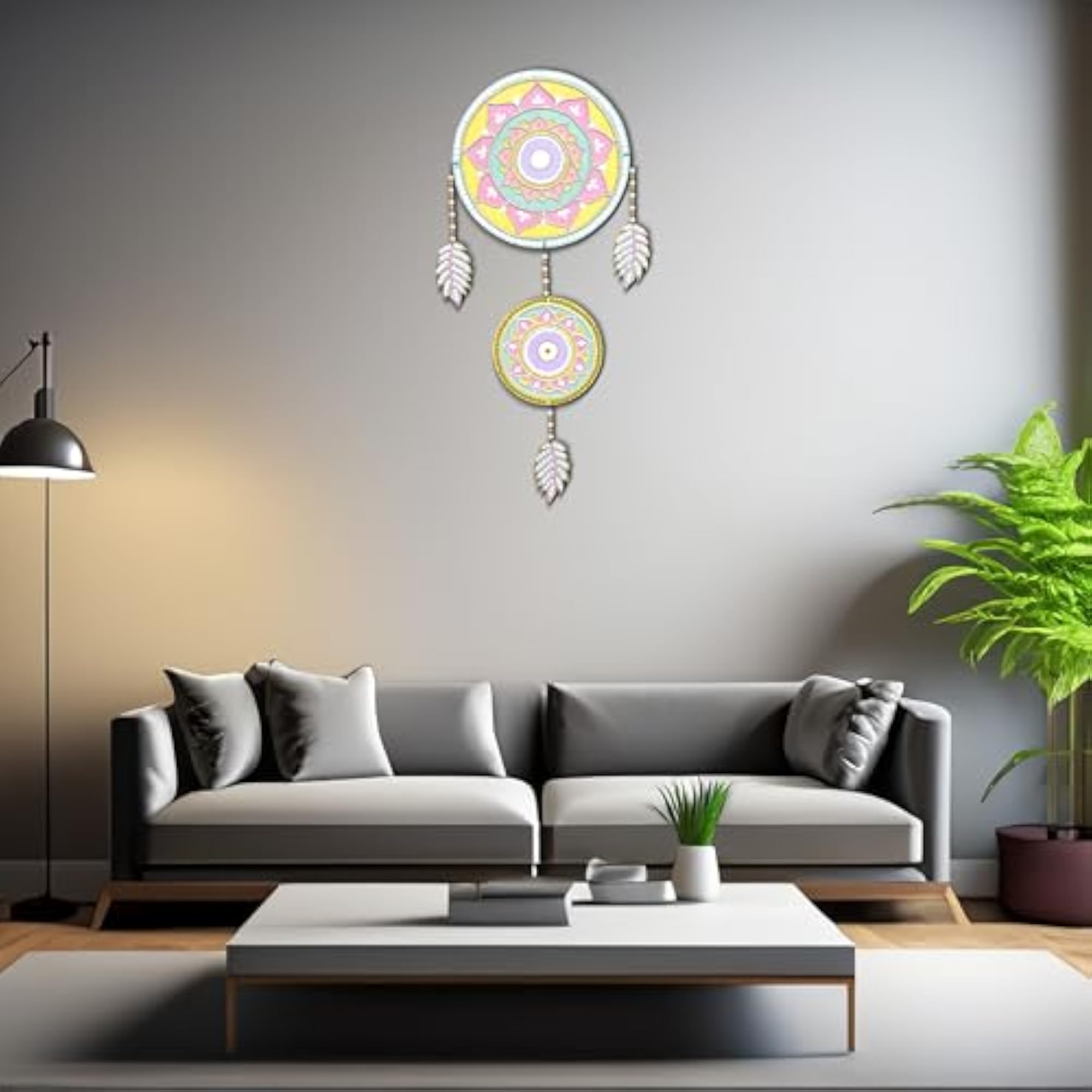 PRISHA'S Handcrafted Lippan Wall Decor, Set of 3 Frames