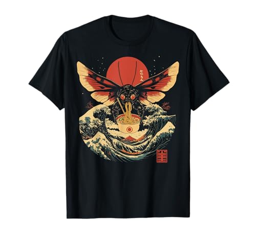 Mothman Cryptid Cryptozoology Japanese Vintage Ramen T-Shirt