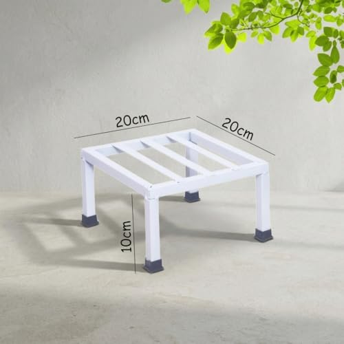 Image of Premium Strong Flower Pot / Gamla Square Stand For indoor and Outdoor Plants | Square Shape Thick and Strong Leg For Garden, Balcony, White - Set of 1