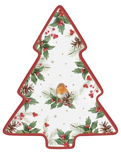 Caja plana Christmas Berries Easy Life plato de porcelana rectangular 20x25,5 cm 3