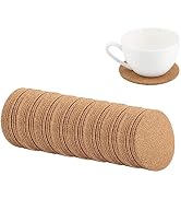 Ronde kurken onderzetters, 100 stuks ronde hittebestendige onderzetters absorberende onderzetters...
