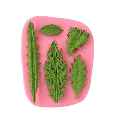 Yunko Tree Sugarcraft Silicone Mold Fondant Clay Mould Leaf Shape 3D Chocolate DIY Decorating Tool