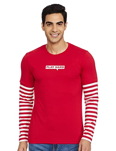 Image of Max Men Cotton Striped Ultra Slim Fit T-Shirt