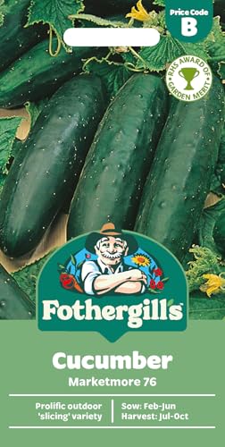 Fothergills Cucumber Marketmore 76 Vegetable Seeds 25 Seeds Sow: Feb-Jun Green