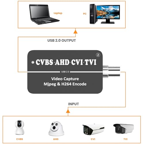 Carte de capture vidéo CVBS vers USB LCC261 avec double encodeur