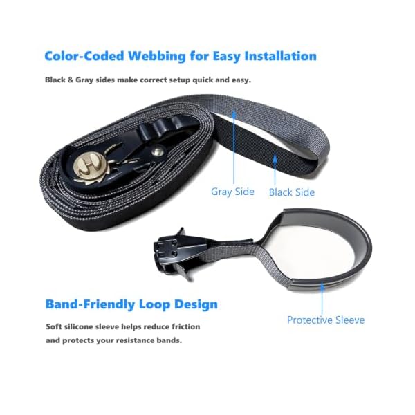 FITKIT Sliding Door Anchor for Resistance Bands, Adjustable Height - Image 5