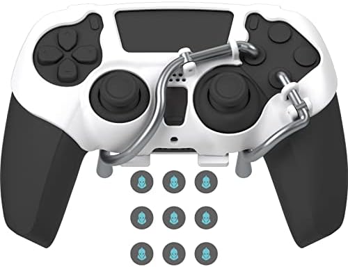 EXknight Leverback V2 Paddles Attachment, Back Buttons Adapter for PS5 Controller | Fit with Thumb Grips (White)
