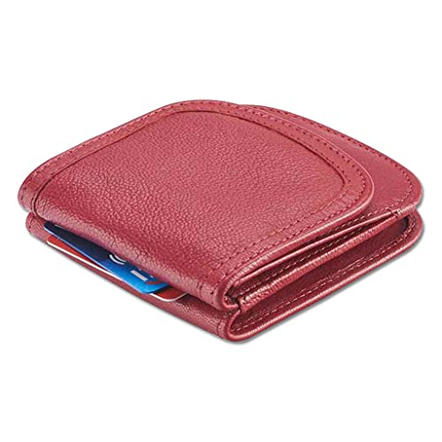 Taxi Wallet® TW03-CRANBERRY - Soft Leather (Red) - Compact, Front Pocket Folding Wallet - For Cards, Coins, Bills, ID (Men & Women)4