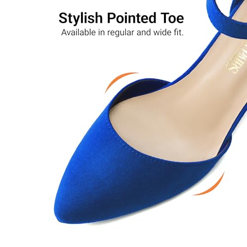 Image of DREAM PAIRS ANNEE Pointed Toe Low Chunky Heels Pump Shoes