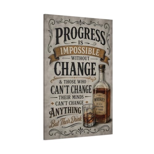Tableau Whisky Vintage 80x120 cm décoration murale grand format pour bar maison