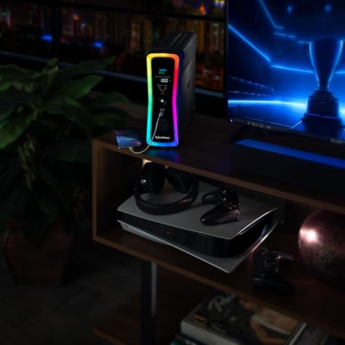 CyberPower GX150C2 Gaming UPS Battery Backup and Surge Protector, 1500VA/1000W, RGB Lighting, 13 Outlets, USB‑C Charging, UL Certified
