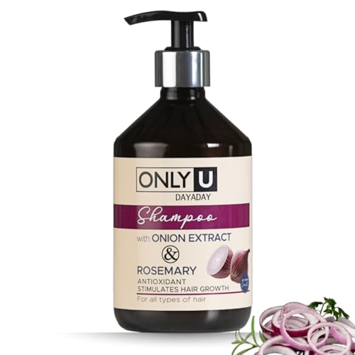 FAMILYCOM. Champú con Extracto de Cebolla Roja, Aloe Vera, Argán.100% Natural. Fortalece y Estimula el Crecimiento del Cabello. 500ml. (Extracto de Cebolla)