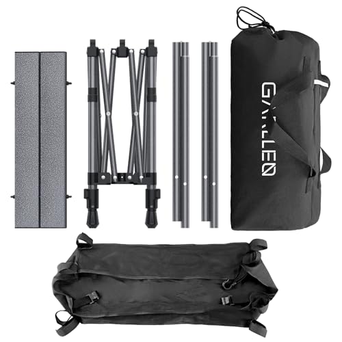 GARLLEN Mesa de Camping Plegable, 2 mesas de Picnic enrollables de Altura Ajustable con Red de Almacenamiento, Mesa de Aluminio Ligero para Exteriores con Bolsa de Transporte para Camping, Barbacoa - imagen 9