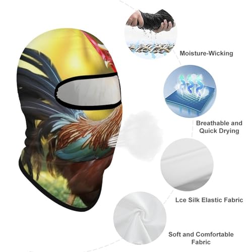 Balaclava con diseño de gallo para hombre y mujer, protección solar, máscara facial transpirable de cabeza completa para senderismo, ciclismo, correr y conducir miniatura 3