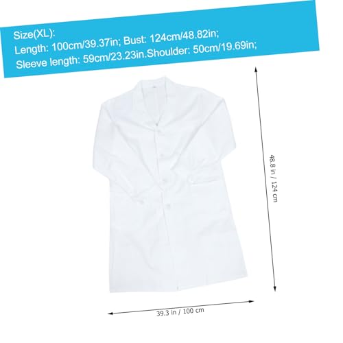 Blouse médicale blanche manches longues unisexe hôpital école