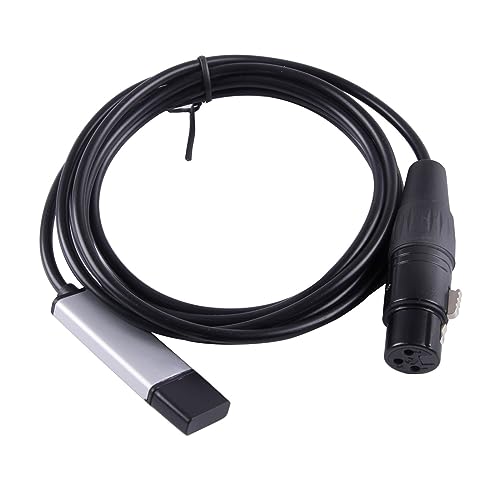 FUzha USB a XLR DMX512 DMX 512 Adaptador de Interfaz Iluminación de Escenario Disco Light DJ Party...