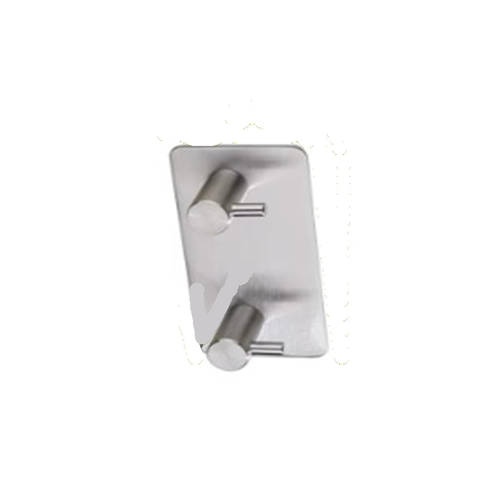 Whegavgko Silver-2Hook Stainless Steel 3M Self-Adhesive Hook, Wall Door Hook, Robe, Tea Towel(Silver-2Hook)
