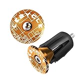 Demiawaking 2 Stück Lenkerkappen aus Aluminiumlegierung, Endkappen für Lenker, MTB Mountainbike, Rennrad (Gold)